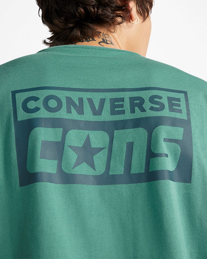 Camiseta Converse CONS Gráficas Masculino Verdes | PT S09354P